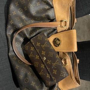 Set of classic Louis Vuitton purse and wallet